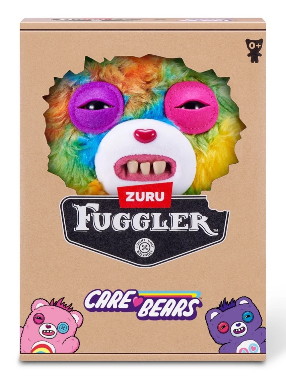 Fuggler X Care Bears - Rainbow Plush Bear Toy with Heart Belly Patch - Picture 2 of 9
